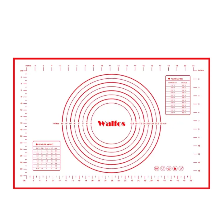 Mantel de Silicona Walfos para Amasar y Rollar Panel Grueso Doméstico de Grado Alimenticio Antiadherente Grande y de Herramientas de Panel Material de Plástico Adecuado para Hornear Universal - 1