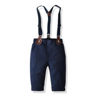 Conjunto para niños, cárdigan de manga larga a rayas a la moda para primavera y otoño, ropa Formal para niño con flores, monos, conjunto de dos piezas - details 8