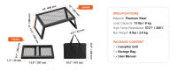 SucceBuy Parrilla plegable para fogata, hoguera portátil de acero para barbacoa para acampar y picnics al aire libre - details 6