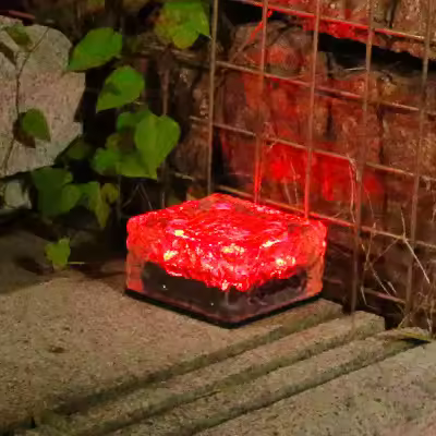 Luz de Hielo de Ladrillo Solar Iluminación al Aire Libre Impermeable para Camino, Escalera, Jardín, Patio, Fiesta, Navidad - 1