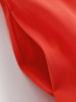 Ropa de mujer europea y americana moda con cuello en V cintura halter Una palabra vestido rojo - details 7