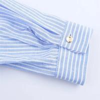 Camisa holgada de manga larga informal a rayas con cuello en V y botonadura sencilla, novedad de verano 2025, moda para mujer - details 5