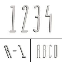Placa de Número de Puerta Moderna Grande de 100mm Sier Seldhesive para Exteriores de Casa y Apartamento Pegatina de Dirección de Caja de Correo - details 2