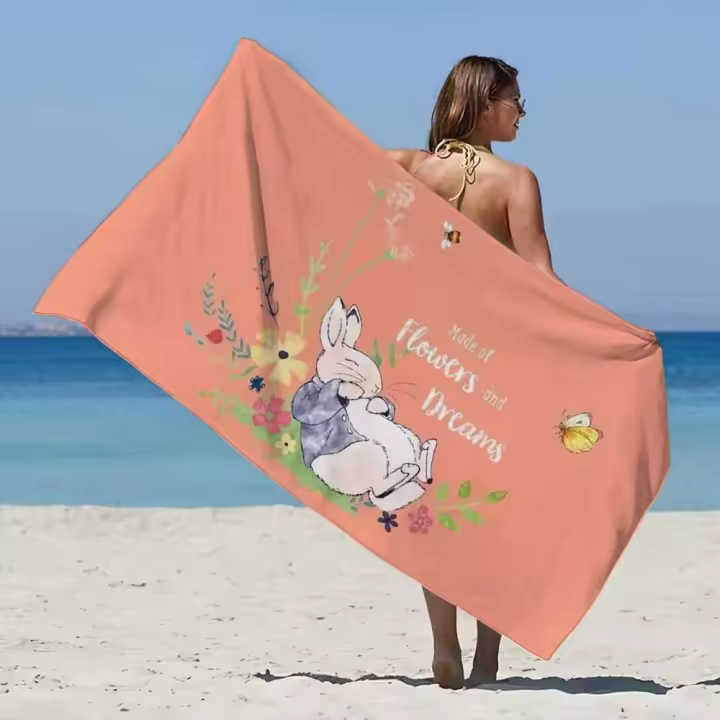 Peter Rabbit-toalla de secado rápido para Fiess, paño de microfibra para acampar, Sauna, toallas absorbentes para gimnasio con diseños para el hogar - 1
