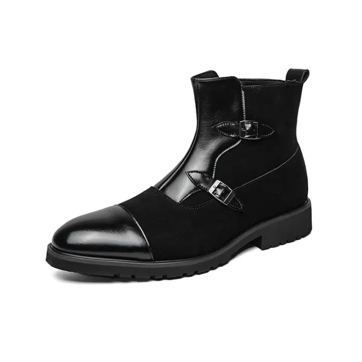 Botas Chukka para hombre Botas de tobillo de cuero genuino para hombre Calzado clásico informal estilo Oxford - 1