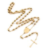 Rosario dorado grueso chapado en oro de 18 quilates para hombres Y mujeres, collar en Y, 1 pieza - details 2