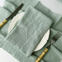 Servilletas de tela de algodón verde salvia, gasa de 30x30cm para decoración de boda, uso diario, toalla de té, servilletas de fiesta, 100 Uds. - details 3