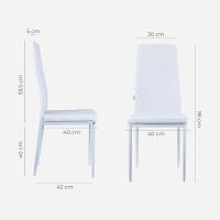 Sillas de Comedor de 4 Piezas Elegantes Resalto Alto, Asiento Ergonómico, Diseño con Costuras Decorativas Material de Piel Sintética, Estructura de Acero - details 44