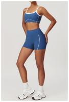 Conjunto de Yoga sin Mangas Estilo Gimnasio para Mujeres Conjunto Deportivo de Primavera/Verano con Levantamiento de Cintura y Cadera Bra+Shorts - details 11