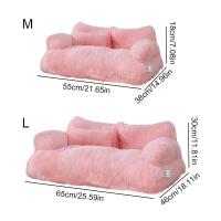 Estera de cama para perro, cama suave de felpa para gato, sofá cómodo y cálido para invierno, nido para gato, lavable, desmontable, casa para dormir para gatito y cachorro, primavera - details 0