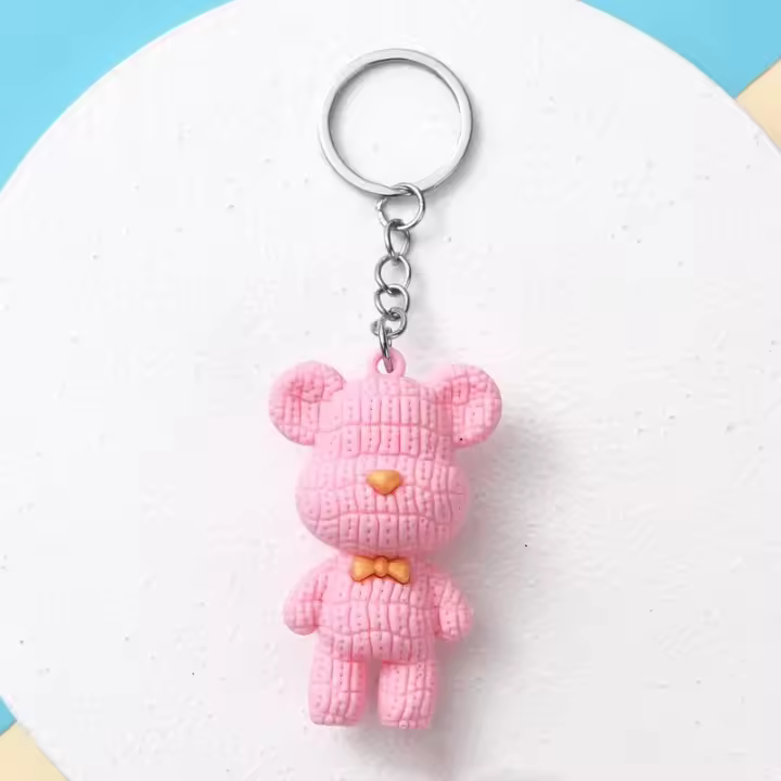 LLavero de oso creativo, oso colorido, superventas, accesorios de llavero colgante - 1