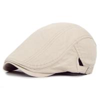 Gorras de algodón ajustables para hombre y mujer, Boina informal plana de hiedra, suave, Color sólido, para conducir, sombreros de sol grises - details 3