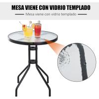 Silla plegable de terraza con respaldo reclinable a 4 niveles, textileno, marco de acero marrón - details 1