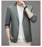 Traje de Algodón con Cuello para Hombres Primavera Otoño Estilo Sencillo Cómodo para Hombres Mayores de Negocios Casual - details 7