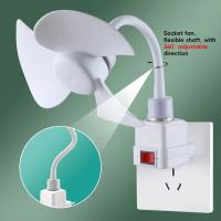 Ventilador de escritorio Universal Flexible con cuello de cisne Plug & Play Dirección ajustable y refrigeración silenciosa Multiángulo blanco para oficina/hogar 220V - details 1