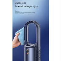 Ventilador eléctrico Turbo sin aspas para escritorio doméstico, miniventilador de refrigeración de aire portátil silencioso recargable por USB, viento de 6 velocidades, 2000MAh A - details 7