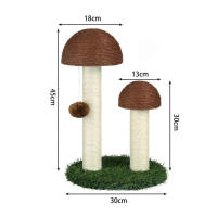 Rascador para gatos, rascador con forma de seta para gatitos, cuerda de sisal natural - details 0