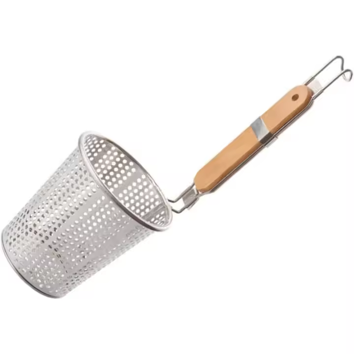 Colador de Pasta de acero inoxidable, cesta de Metal, colador de fideos, cuchara de filtro de cocina - 1