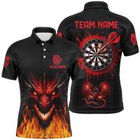 Camisas gráficas de dardos de tendencia para hombres, moda de verano, nombre personalizado, uniformes de equipo deportivo impresos en 3D, camisa informal de gran tamaño - details 6