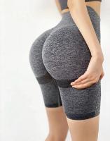 Pantalones cortos deportivos de cintura alta para mujer, mallas Push Up de nailon suave para Fitness, correr, entrenamiento, gimnasio - details 20