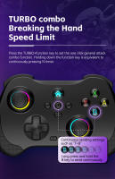 Controlador de juego inalámbrico Bluetooth, Sensor de movimiento de 6 ejes, soporte Turbo programable, Joystick Hall para Switch Steam PS3 PS4 PC - details 11