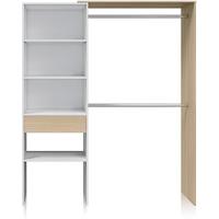 Armario Vestidor Reversible 4 Baldosas y Cajón Acabado en Blanco Artik y Roble - details 5