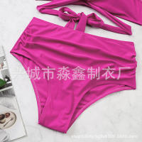 Bikini de dos piezas de cintura alta con estampado de leopardo, traje de baño sexy para mujer - details 37