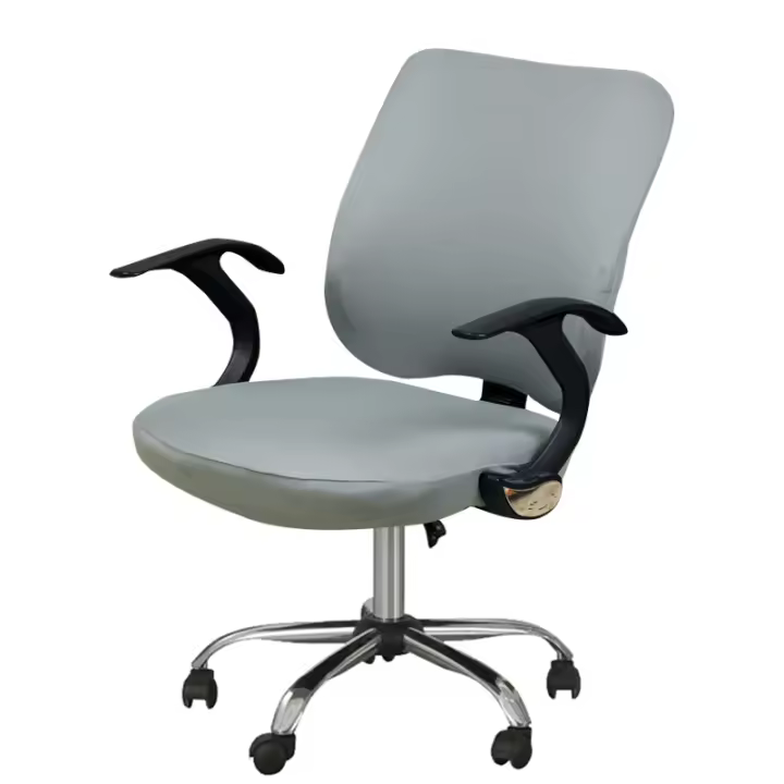 Funda elástica para silla de oficina, protector de ASIENTO desmontable, giratorio, elevador de ordenador, 2 por juego - 1