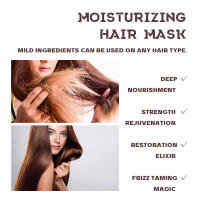 Mascarilla capilar hidratante profunda que nutre profundamente y repara el cabello seco y encrespado, con puntas abiertas y mascarilla para el cabello suave - details 6