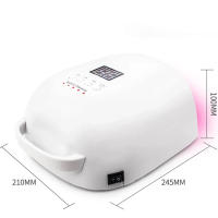 Secador de esmalte de Gel inalámbrico, lámpara LED UV recargable, luz roja para manicura con mango, 86W - details 1