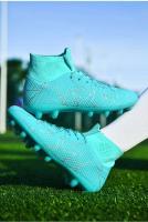 Nuevos zapatos transfronterizos de alta calidad para hombres, cordones de fútbol transpirables, rotura de uñas, diseño de suela para deportes juveniles - details 8