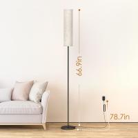 Lámpara de pie LED, lámpara de pie regulable para sala de estar, lámpara de pie con temperatura de 3 colores, lámpara de lectura con pantalla de lino e interruptor de pie - details 18