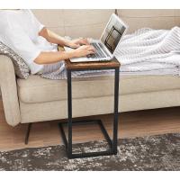 Mesa Auxiliar Industrial para Sofá Mesa de Noche en C, Bandeja de TV para Sala de Estar, Dormitorio, Estilo Rústico Marrón y Negro - details 1