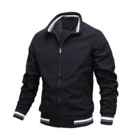 Chaqueta informal con cremallera y cuello levantado para hombre, chaqueta deportiva para exteriores, chaqueta a prueba de viento, ropa impermeable, otoño e invierno - details 2