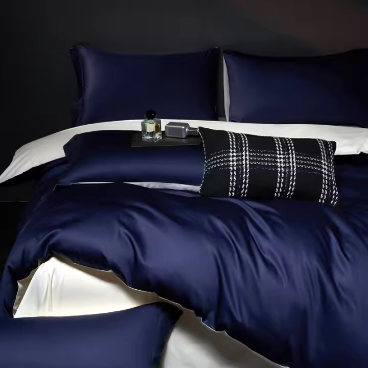 Juego de Ropa de Cama de Algodón Antibacteriano 5A Diseño de Lujo, Cama Doble, 100% Algodón, Ultra Cómodo - 1