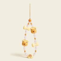 Cadena con cuentas de capibara, oso galleta, antipérdida, cordón, decoración, corazón para niña, correa para móvil, decoración para teléfono - details 10