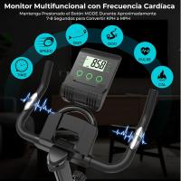MX87 - Bicicleta estática magnética con volante de inercia de 26 libras, monitor digital con sensor de frecuencia cardíaca, soporte para iPad/teléfono para personas pesadas para uso doméstico - details 3