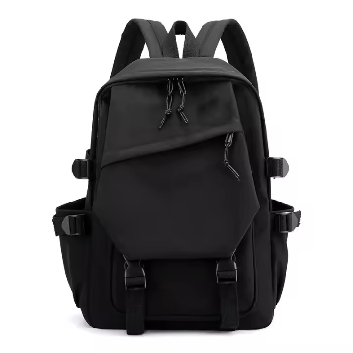 Mochila de lona Unisex para estudiantes, bolso de escuela secundaria, hombro, ordenador portátil, negro, impreso - 1
