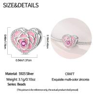 Abalorio Original de Plata de Ley 925 para mujer, abalorio de alta calidad adecuado para pulsera DIY, cuentas de amor para el Día de San Valentín, regalos de joyería para fiesta, nuevo - details 84
