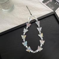 Cordón para teléfono móvil con cuentas de mariposa, llavero antipérdida Y2K de colores dulces, cristalino y bonito - details 3