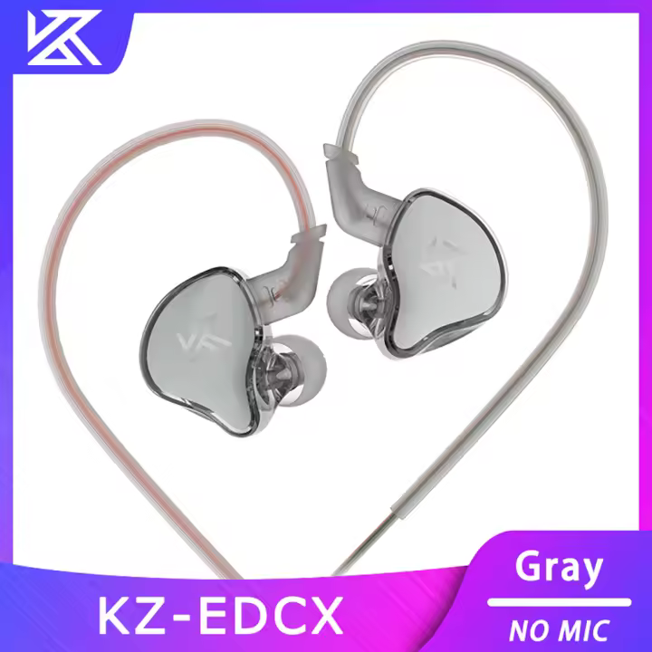 KZ EDCX-auriculares con cable, intrauditivos colgantes, AUX de 3,5mm, con micrófono, Monitor deportivo para juegos, auriculares con cancelación de ruido - 1