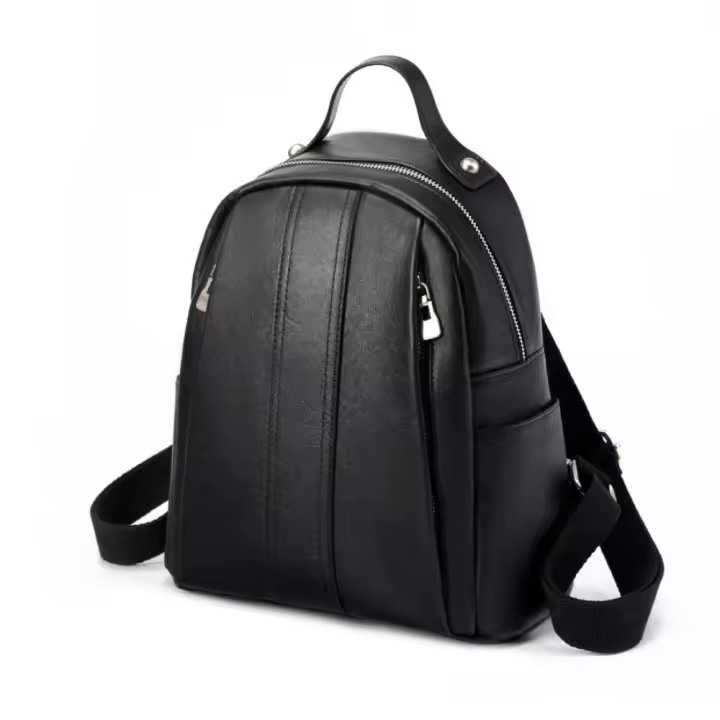 Mochila de piel de vaca de primera capa versátil de gran capacidad Mochila de mujer bolso versátil de cuero suave - 1