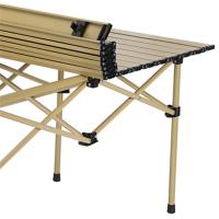 Mesa plegable de exterior con bolsillo de malla, mesa metálica portátil para viajar, adecuada para camping, pesca, etc. - details 13