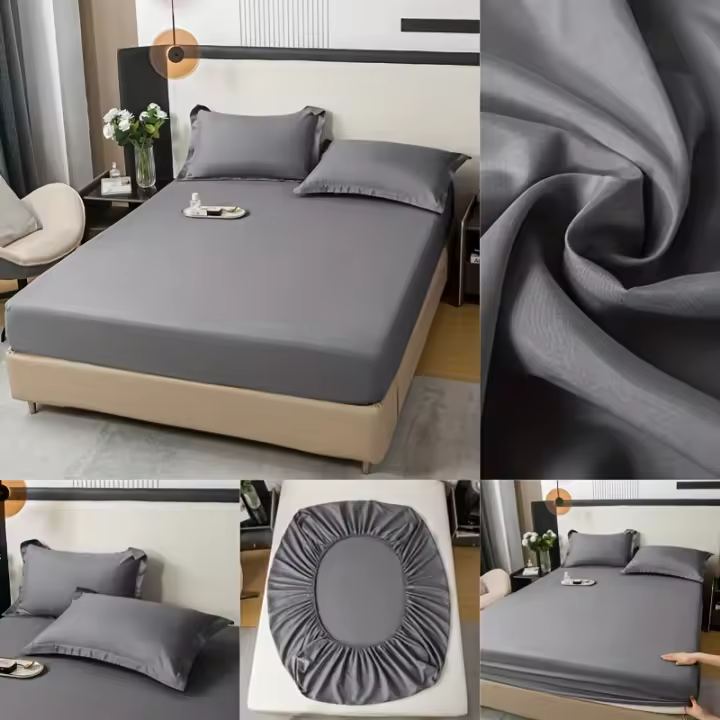 Juego de ropa de Cama de 3 Piezas, agradable, con La piel y transpirable,1 sábana ajustada + 2 fundas de almohada de 50x75cm - 1