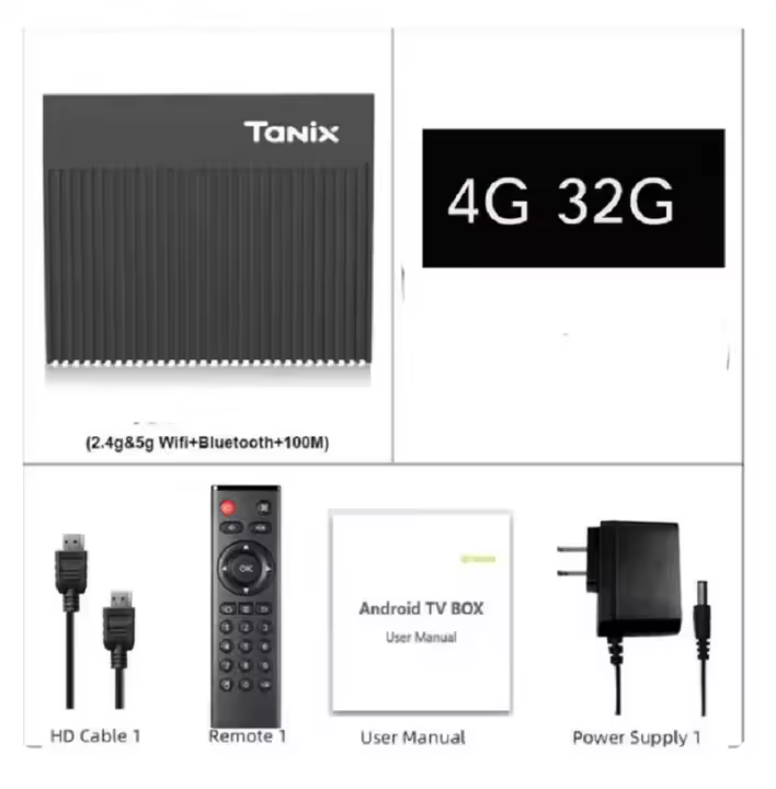 Tanix X4 TV Box Android 11, Wifi Doble, 100M, 4K, Receptor de TV Digital - 1
