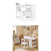 Juego de Mesa de Niños 2 Taburetes y Soporte para Papel de Piedra Verde Muebles de Organización - details 12