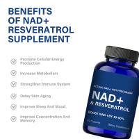 Suplemento NAD+ y resveratrol, apoya la energía celular, defensa contra el envejecimiento - details 2