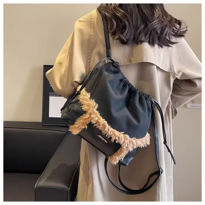 Maillard bolso retro nuevo diseño de nicho para mujer bolso de mensajero de hombro bolso de mano de viajero bolso de cubo - 1