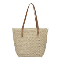 Bolso de ratán tejido para mujer, bolsa de hombro de gran capacidad para vacaciones en la playa, informal, a la moda - details 39