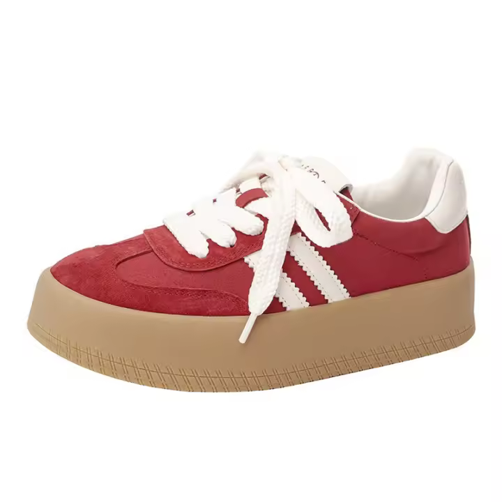 Zapatillas de Entrenamiento Alemanas Gruesas Versátiles con Cordones de Suela Plana Altura Pequeña - 1